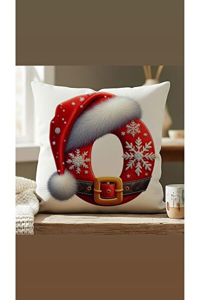 KIRLENTİM New Year Red Beret Belted Letter Throw Pillow Cover