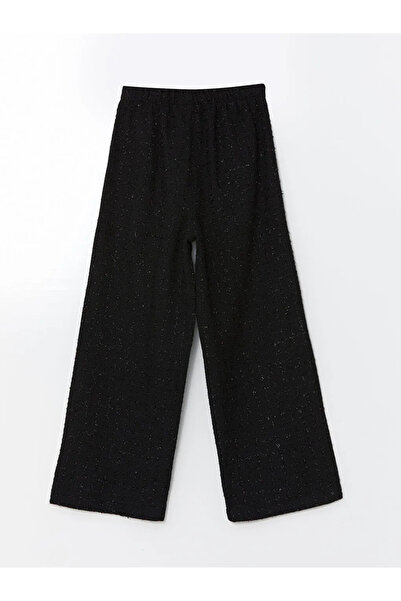 LC Waikiki Lcw Kids Black Elastic Waist Girls Tweed Pants