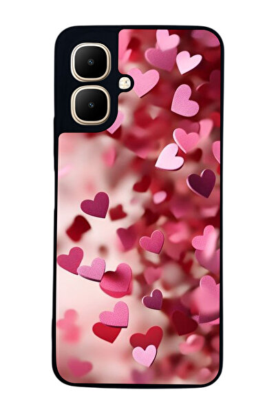 Aksel Kılıf متوافق مع Infinix Smart 10 مطبوع ، أسود غير لامع، سيليكون ناعم، و...