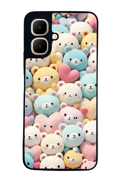 Aksel Kılıf متوافق مع Infinix Smart 10 مطبوع ، أسود غير لامع، سيليكون ناعم، و...