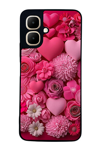 Aksel Kılıf متوافق مع Infinix Smart 10 مطبوع ، أسود غير لامع، سيليكون ناعم، و...