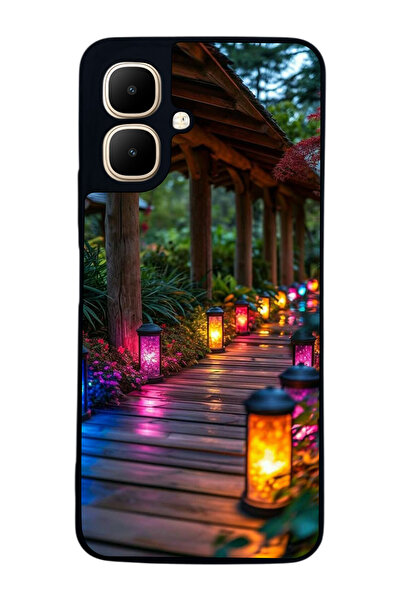 Aksel Kılıf متوافق مع Infinix Smart 10 مطبوع ، أسود غير لامع، سيليكون ناعم، و...