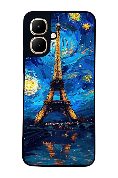 Aksel Kılıf متوافق مع Infinix Smart 10 مطبوع ، أسود غير لامع، سيليكون ناعم، و...