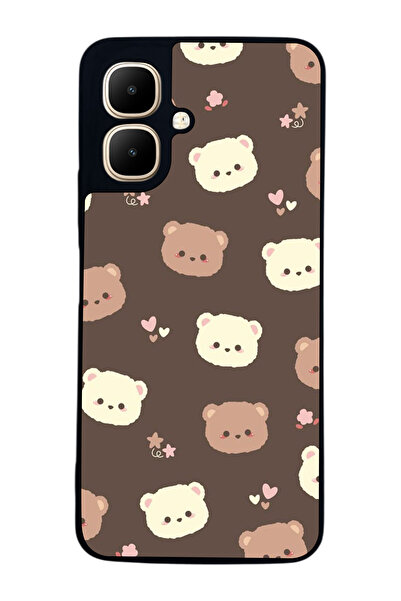 Aksel Kılıf متوافق مع Infinix Smart 10 مطبوع ، أسود غير لامع، سيليكون ناعم، و...