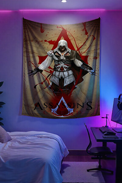 FG Store Assassin's Creed Temalı Dijital Baskılı Duvar Örtüsü Duvar Halısı