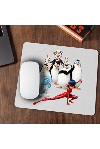 OEM Mousepad The Penguins of Madagascar The Smurfs Miraculous Popeye the Sailor