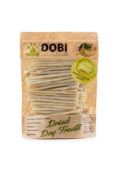 %100 Doğal Burgu Çubuk Köpek Ödül Maması 500gr | Katkısız, Diş Sağlığını Destekler, Uzun Çiğneme
