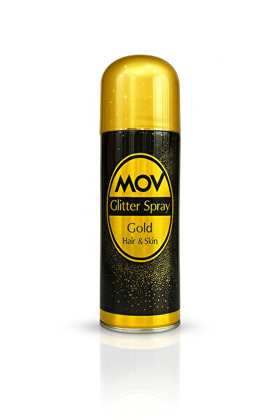 MOV Glitter Spray 3’lü Set Festival Pack – Altın + Mor + Gri - Saç ve Cilt İçin Işıltılı Simli Sprey