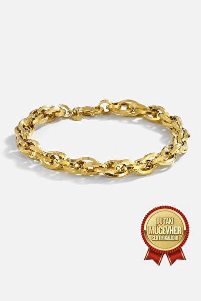 MEKS JEWELS Mikron Altın Kaplama Gümüş Sarmal Bileklik