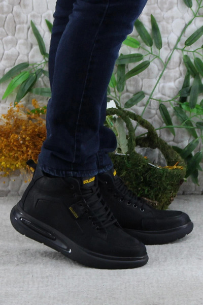 BULLDOZER -HÜDAVERDİ Bulldozer 250114 Siyah Erkek Kışlık Deri Bot.