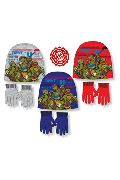 Ninja Turtle Set căciulă și mănuși de iarnă pentru copii, Țestoasele Ninja™, licențiat oficial Nickelodeon®