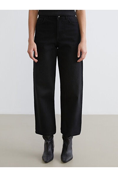 LC Waikiki Black Boyfriend Fit Women's Jean Pants