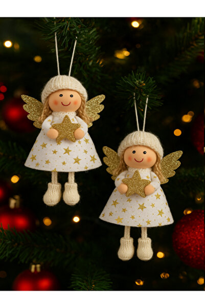 party mix Набір з 2 новорічних прикрас «Мелець» 15 см – прикраси для ялинки, новорічні декорації для вечірки