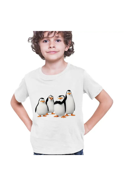 OEM Tricou Copii Baieti Pinguinii din Madagascar All Gang