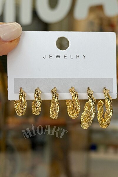 MioArt Women's Hoop Earring Set