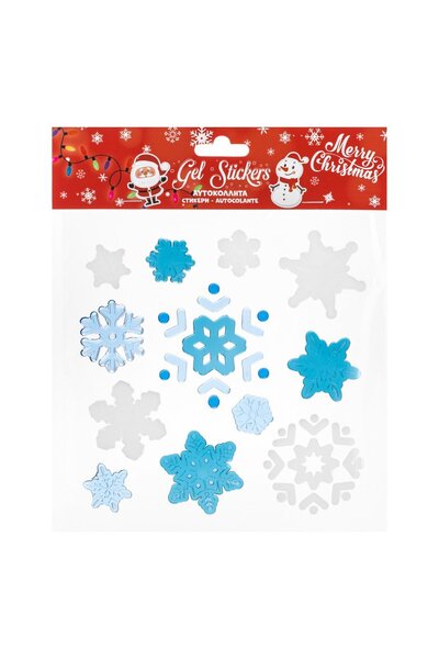 OEM Autocolante Gel Fulgi Albi Bleu Crystal pentru Geam