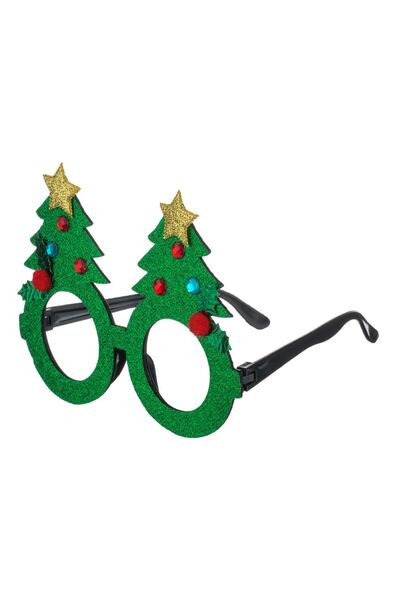 OEM Christmas Disguise Glasses Trees Stars Mistletoe with Green Glitter Glitter & Strass