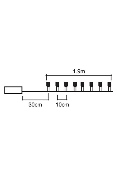 OEM 20 LED Fuchsia Battery Operated String Lights 2.2m - Pink