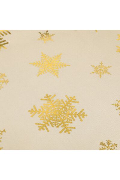 OEM Ecru Christmas Tablecloth with Gold Foil Flakes 240x140cm