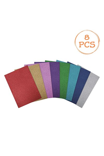 OEM A4 Colored Foam Sheets with Glitter - 8 sheets