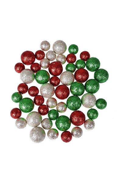 OEM Globuri Decorative din Spuma Rosii Verzi Bej Sampanie cu Glitter de Craci...