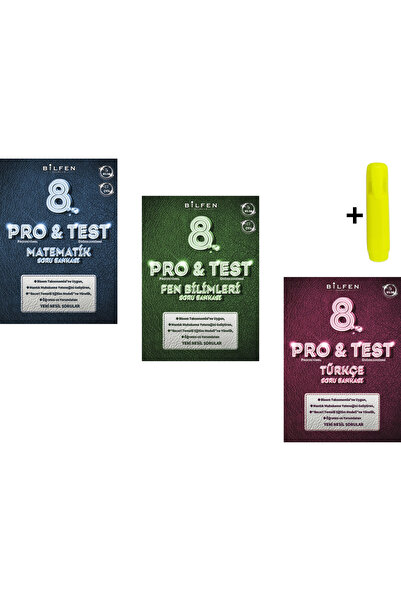 Bilfen Yayıncılık Bilfen 8. Sınıf Protest Matematik Fen Türkçe Soru Bankası Seti