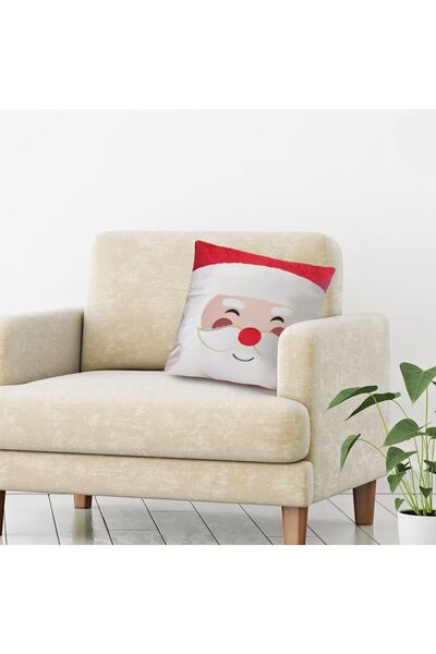 OEM Red Velvet Christmas Decorative Pillow Santa Claus for Sofa 40x40cm
