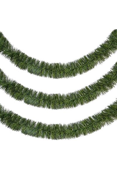 OEM Beteala de Craciun Verde Bicolora Tinsel 3m x 8cm