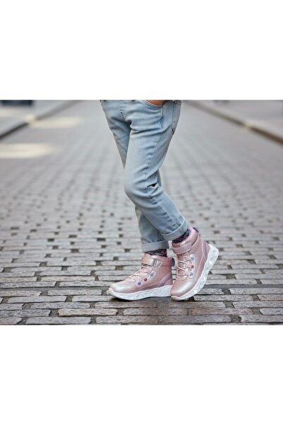 JOJO KIDS Girl's Lighted Orthopedic Thick-Soled Velcro Boots, Colorful Heart Boots