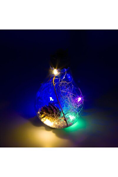 OEM Transparent Christmas Globe Branches Snow Cones LED 7cm