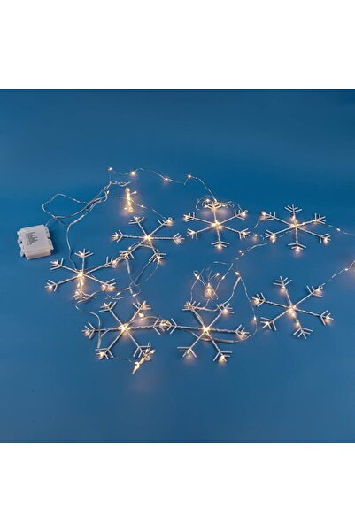 OEM Curtain Light Installation with 147 LED Bulbs & 7 Snowflakes 2m Outdoor & Indoor - Warm White