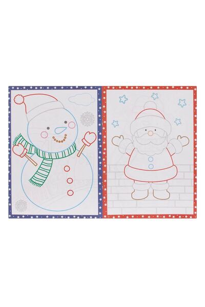 OEM A4 Christmas Coloring Book with 8 Pre-Printed Pages & 2 Foil Cards