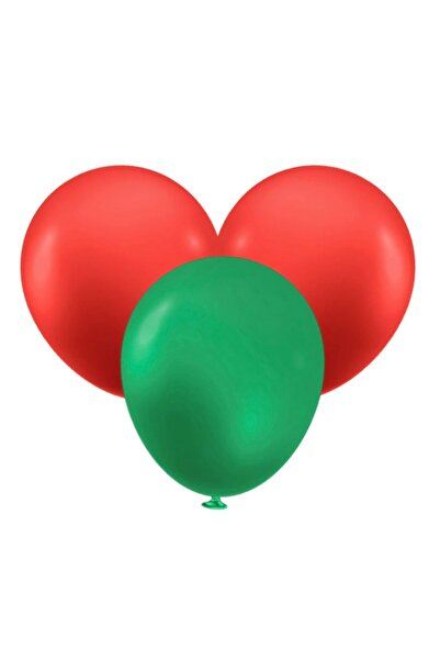 OEM Set Baloane de Petrecere Rosii Verzi 13cm - 10buc