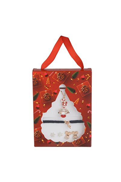 OEM Christmas Gift Set with Macrame Bracelet Ring Necklace & Earrings - 5pcs