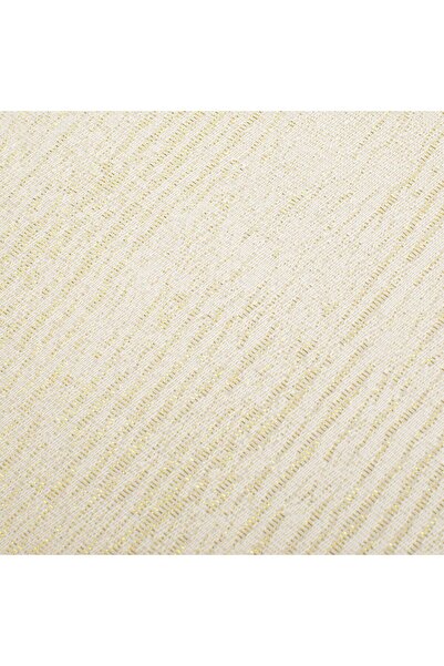 OEM Christmas Tablecloth Ecru Stripes with Gold Thread 120x120cm