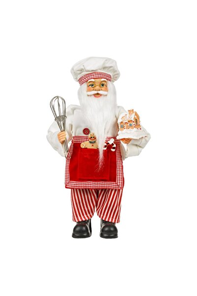 OEM Figurina Decorativa Mos Craciun Cofetar 33cm