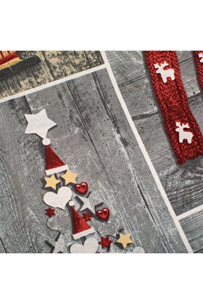 OEM Christmas Decorative Tablecloth Grey Moz Christmas Tree Heart 240x140cm