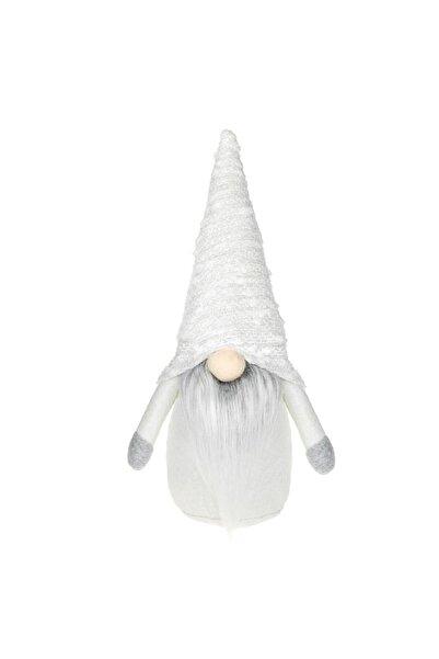 OEM Christmas Gnome Decorative Figurine Gray White Red Knitted Hat 28cm