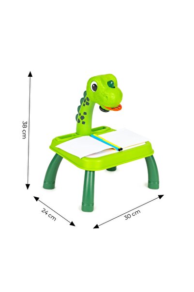 MultiStore Interactive Toy, Dinosaur Drawing Projector - 24 images, 3 themed discs, 12 markers, Gree