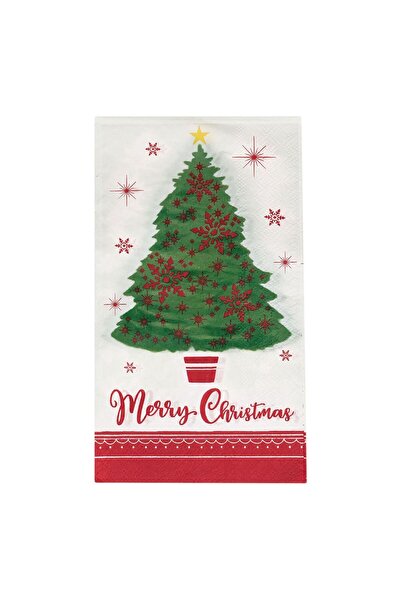 OEM Table Napkins Green Fir Tree "Merry Christmas" 33x40cm - 20pcs