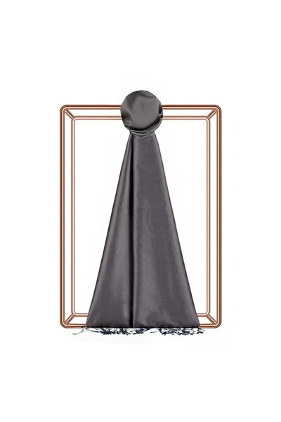 ipekevi Double-Sided Silk Shawl - Smoked Anthracite