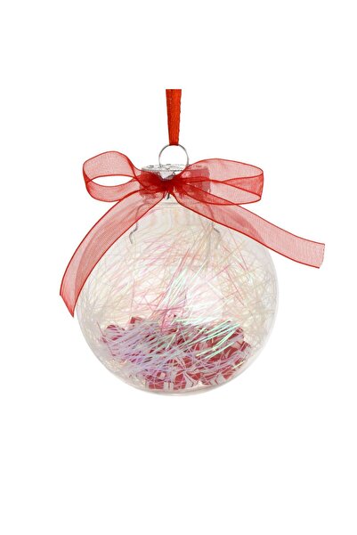 OEM Ornament Brad de Craciun Glob Candy Transparent cu Bomboane in Interior Ø8cm