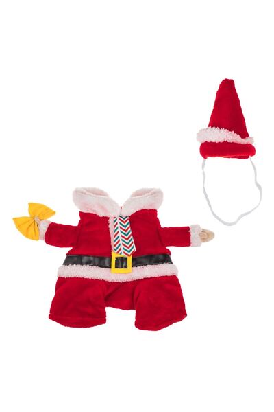 OEM Set Costum Mos Craciun cu Caciula & Maini pentru Animale de Companie