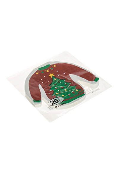 OEM Christmas Sweater Shaped Napkins 33x33cm - 20pcs