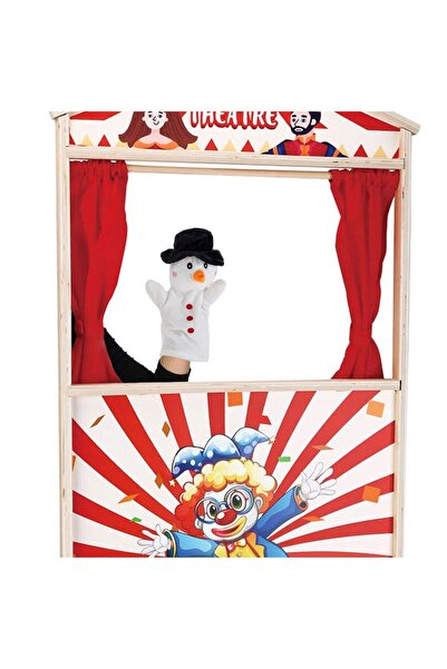 OEM White Plush Christmas Snowman Figurine for Puppet Theater 28cm