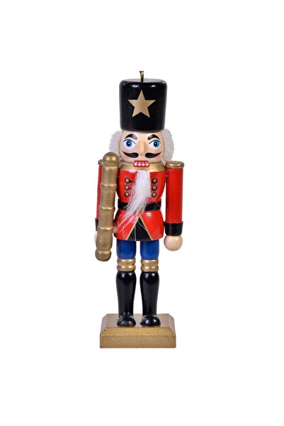 OEM Soldat din Lemn Decorativ de Craciun Suspendabil Uniforma Rosie Albastra 13cm