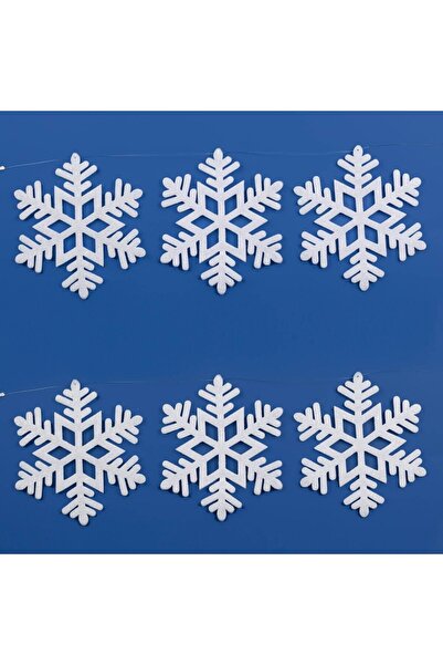 OEM Banner Decorativ de Craciun Fulgi 20x20cm - 6buc