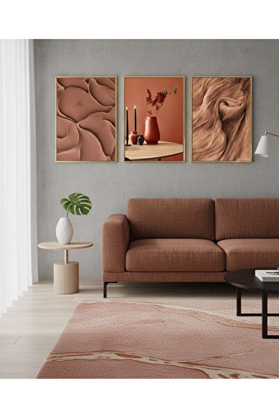 Linacci Σετ γυάλινων πίνακων με αφίσα σε σκόνη πλακιδίων με τριπλό χρυσό μεταλλικό πλαίσιο