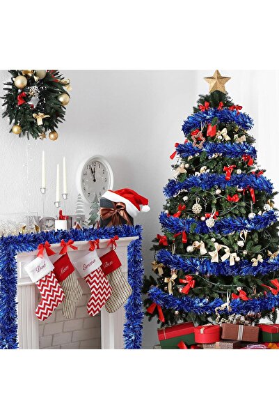 OEM Christmas Tinsel with Blue Green Iridescent 2m x 12cm