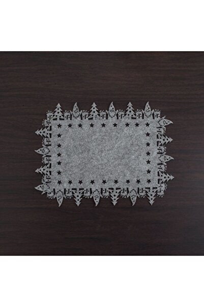 OEM Grey Felt Plate Holder with Christmas Pattern 39x30cm